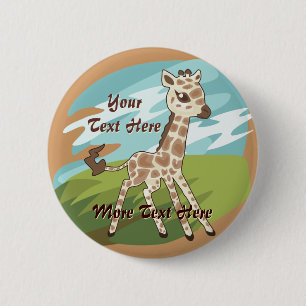 Giraffen-Knopf Button