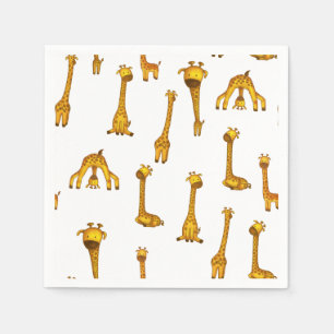Giraffen kopieren niedliche Minimalistische Serviette