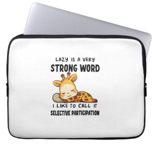 Giraffen - Lazy ist ein sehr starkes Wort _1 Laptopschutzhülle