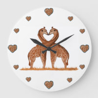 Giraffen-Liebe-niedliche Uhren