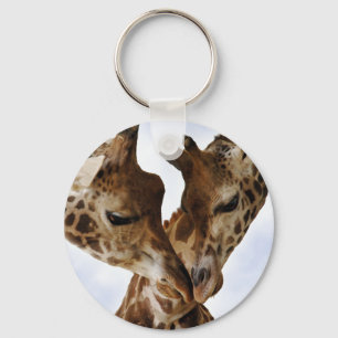 Giraffen-Liebe Schlüsselanhänger