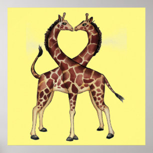 Giraffen-Liebeplakat Poster