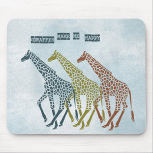 Giraffen machen mich glücklich mousepad