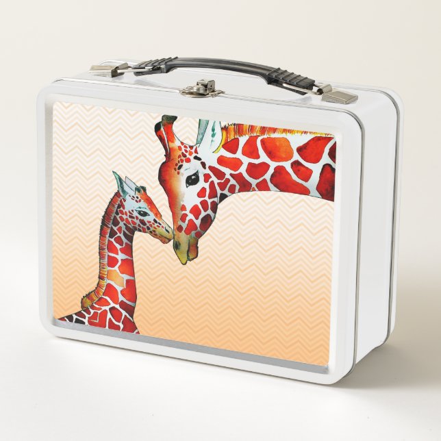 Giraffen Metall Brotdose (Vorderseite)