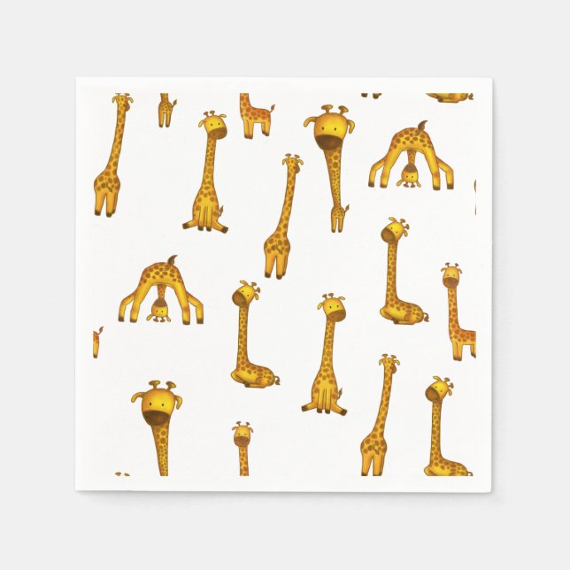 Giraffen Muster Niedliche Minimalistische Babydusc Serviette (Vorderseite)