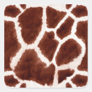 Giraffen-Muster-Tierdruck Quadratischer Aufkleber