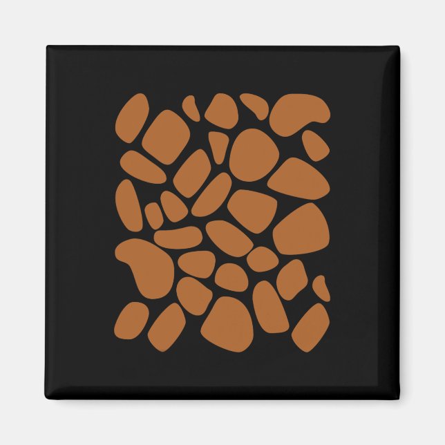 Giraffen-Muster-Trick oder Treat Dschungel Tier Magnet (Vorne)