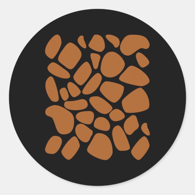 Giraffen-Muster-Trick oder Treat Dschungel Tier Runder Aufkleber (Vorderseite)