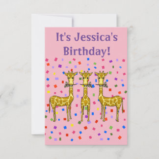 Giraffen-Party Einladung