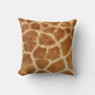 Giraffen-Pelz-Druck Kissen