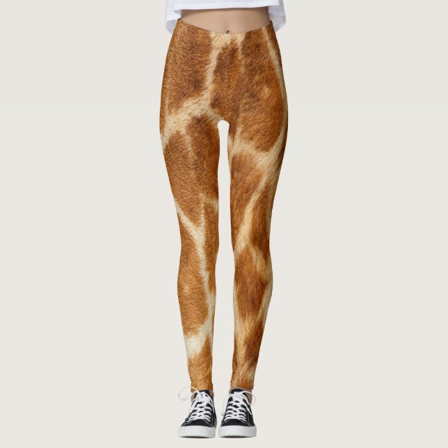 Giraffen-Pelz-Druck-Muster-Leggings Leggings (Vorderseite)