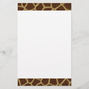 Giraffen-Pelz-Entwurfs-Briefpapier Briefpapier