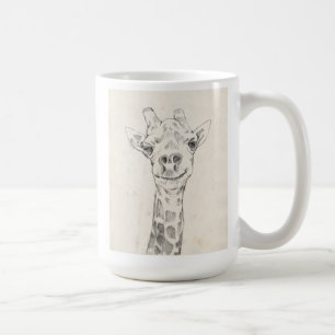 Giraffen-Porträt-Skizze Kaffeetasse