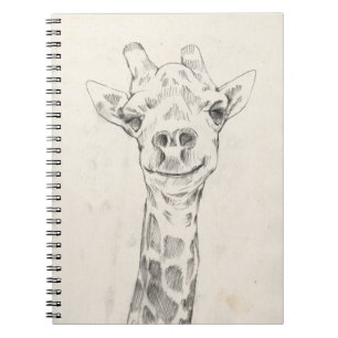 Giraffen-Porträt-Skizze Notizblock