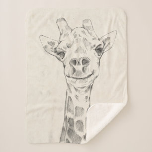 Giraffen-Porträt-Skizze Sherpadecke