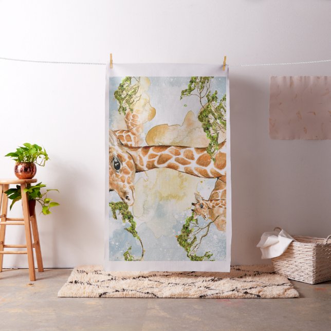 Giraffen-Porträt-Tier-Bild Stoff (Beispiel)