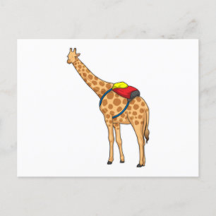 Giraffen-Rucksack Postkarte