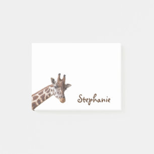 Giraffen Safari Tier Mädchen Name Kinder Post-it Klebezettel