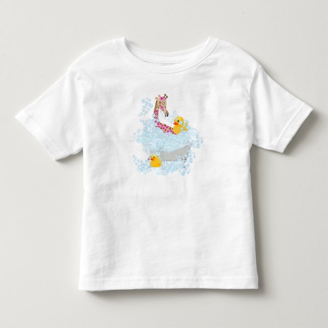 Giraffen, Schaumbad und Gummientbeinungen Kleinkind T-shirt (Vorderseite)