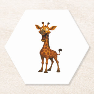 Giraffen-Schreck lustiges Tier-Motiv Übergrößen T- Untersetzer