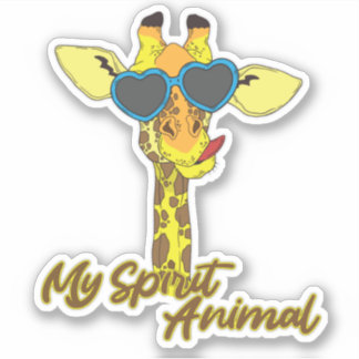 Giraffen sind mein Geist Tier Aufkleber