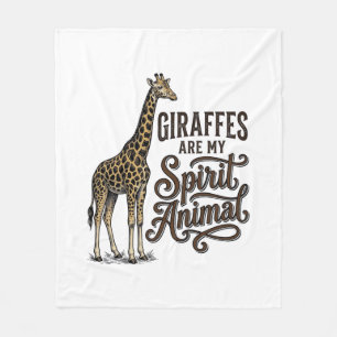 Giraffen sind mein spirituelles Tier, Vintage-Shir Fleecedecke