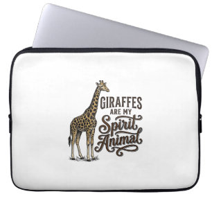 Giraffen sind mein spirituelles Tier, Vintage-Shir Laptopschutzhülle