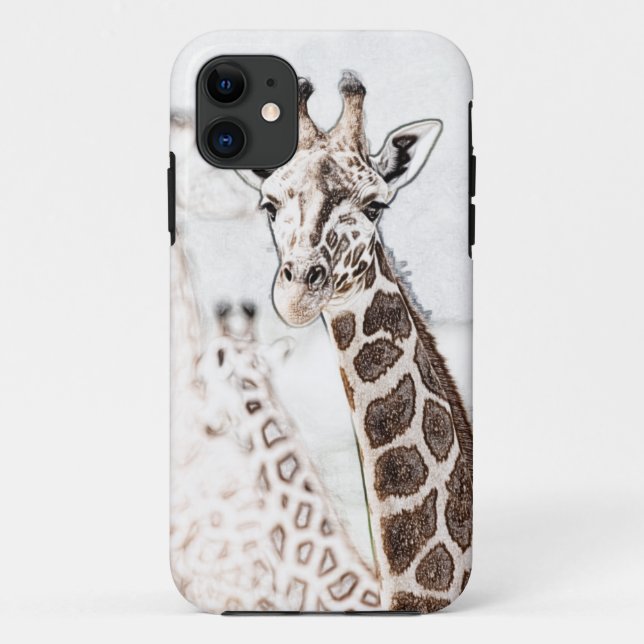 Giraffen-Skizze Case-Mate iPhone Hülle (Rückseite)