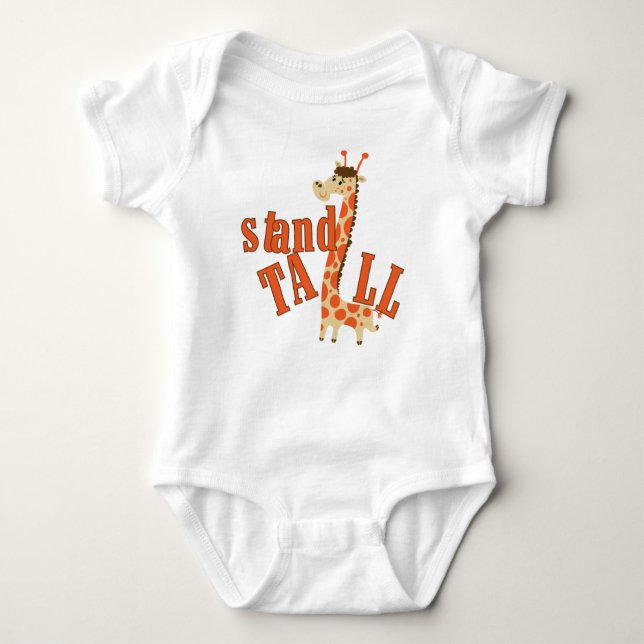Giraffen-Stand hoch Baby Strampler (Vorderseite)