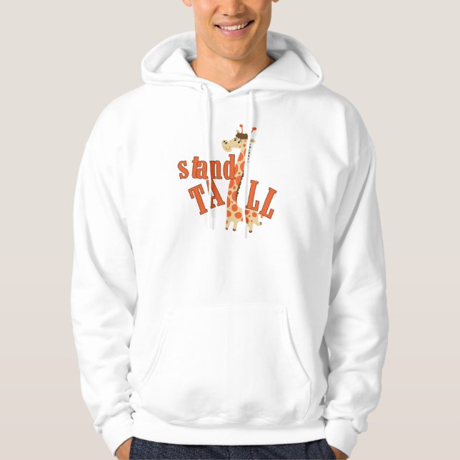 Giraffen-Stand hoch Hoodie (Vorderseite)