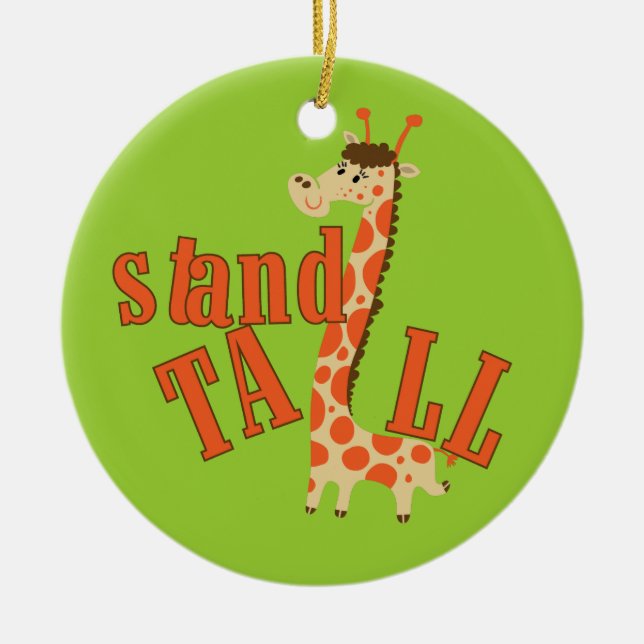 Giraffen-Stand hoch Keramikornament (Vorne)