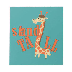 Giraffen-Stand hoch Notizblock