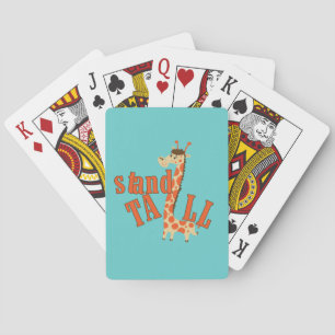 Giraffen-Stand hoch Spielkarten
