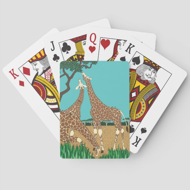 Giraffen & Tick Birds Spielkarten (Rückseite)