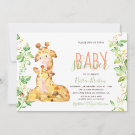 Giraffen-Tier-Babyparty-Einladung Einladung