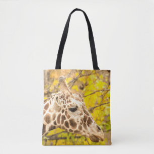 Giraffen und Blätter Tasche