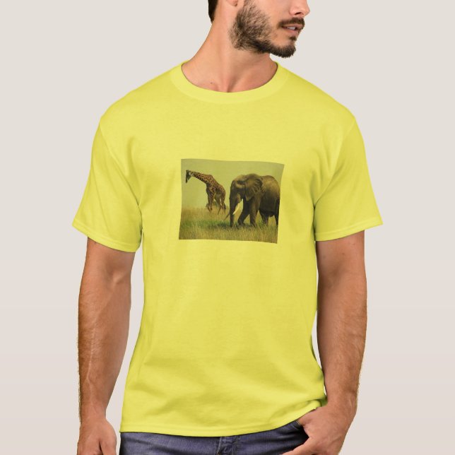 Giraffen- und Elefant-Shirt T-Shirt (Vorderseite)