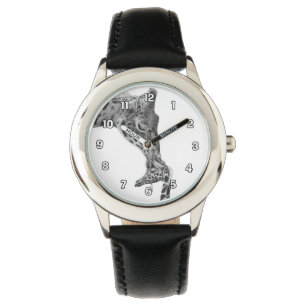 Giraffen-und Kalb-Uhr Armbanduhr