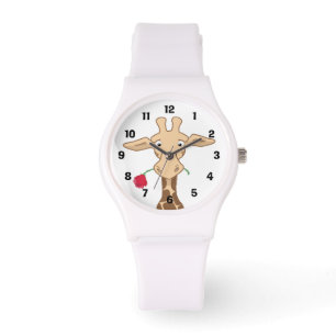 Giraffen-und Rosen-Uhr Armbanduhr