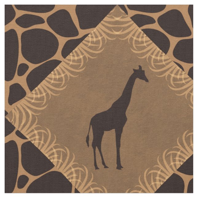 Giraffen-und Tier-Druck-Diamant-Muster Stoff (Nahaufnahme)