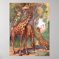 Giraffen von Louis Sargent, Vintage afrikanische T
