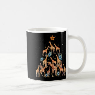 Giraffen-Weihnachtsbaum-Blumen-Giraffe-Weihnachtsb Kaffeetasse