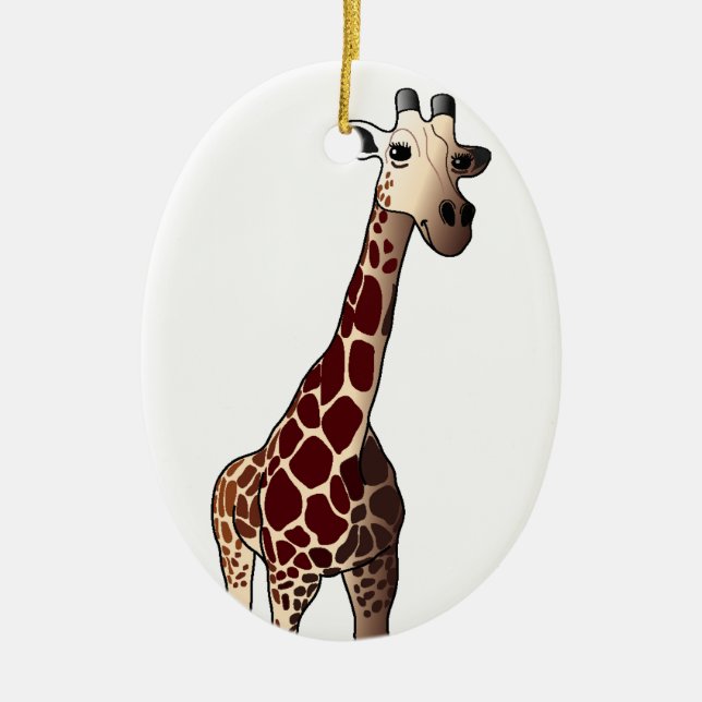 Giraffen-Weihnachtsverzierung Keramik Ornament (Vorne)