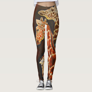Giraffen, wir drei Afrikaner-Tier-Kunst Leggings