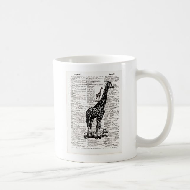 Giraffen-Wörterbuch-Kunst Kaffeetasse (Rechts)