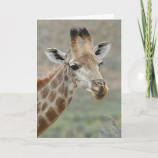 Giraffen-Zunge-Gruß-Karte Karte