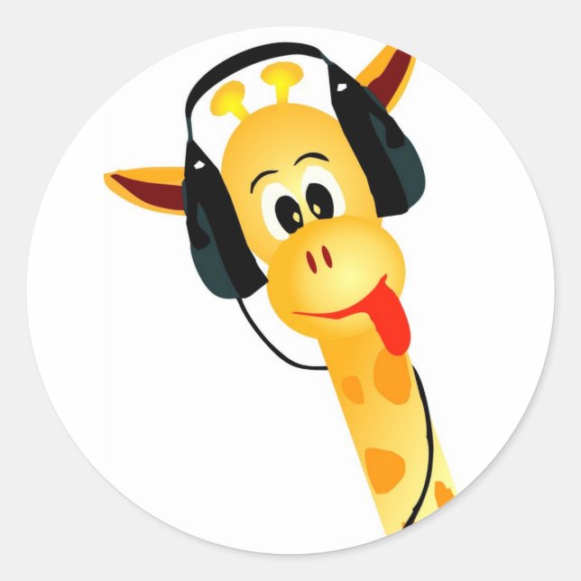 Giraffenaufkleber Runder Aufkleber (Vorderseite)