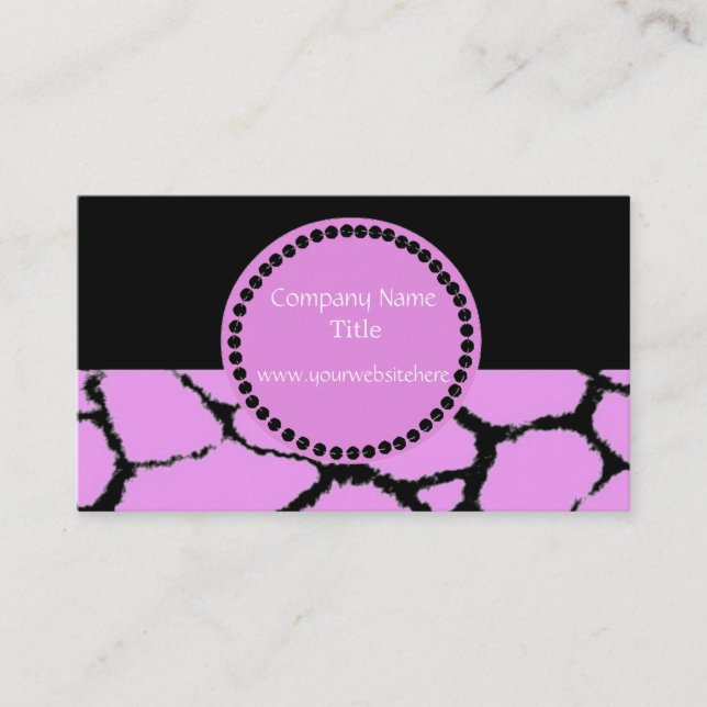 Giraffenausdruck mit Circle Accent Business Card Visitenkarte (Vorderseite)