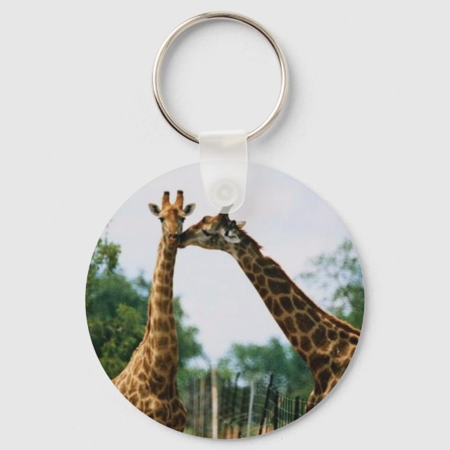 Giraffenfotografie Schlüsselanhänger (Vorderseite)
