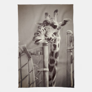 Giraffenfotografie - Vintager Stil Handtuch